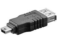 Перехідник гніздо USB A-штекер mini USB