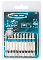 Набір біт РН1х50, сталь S2, 10шт GROSS (11334)
