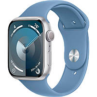 Смарт-часы Apple Watch Series 9 GPS 45mm Silver Aluminum Case with Blue Sport Band S/M (MR9D3) [92664]