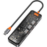 USB-хаб WiWU Cyber Series Multifunctional 7-in-1 Type C Hub Adapter CB007 [92673]