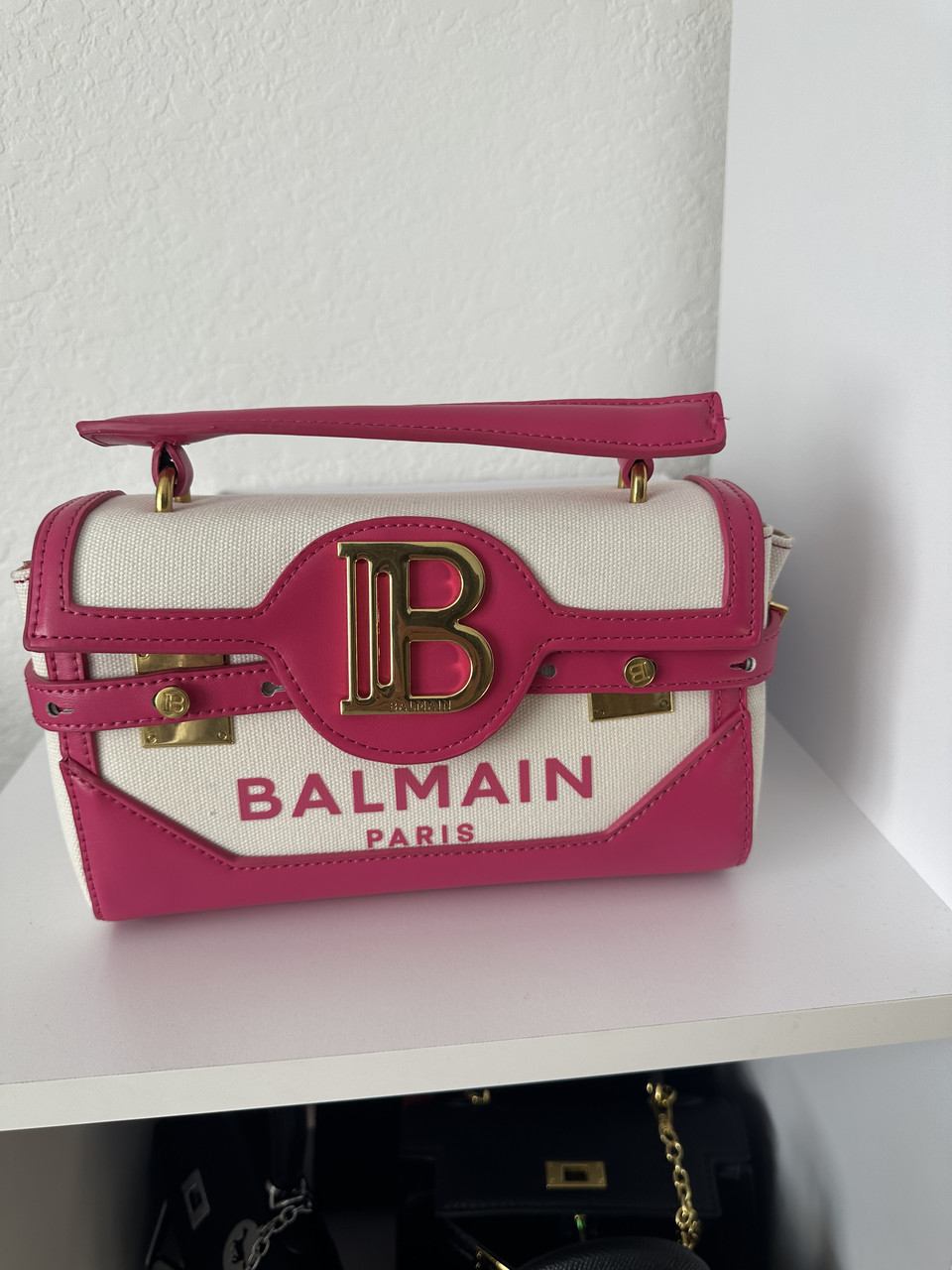 Жіноча сумка Бальман рожева Balmain Pink, фото 1