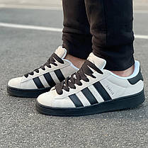 Чоловічі кросівки Adidas Campus Beige Взуття Адідас Кампус бежеві замшеві повсякденні демісезон В'єтнам, фото 3