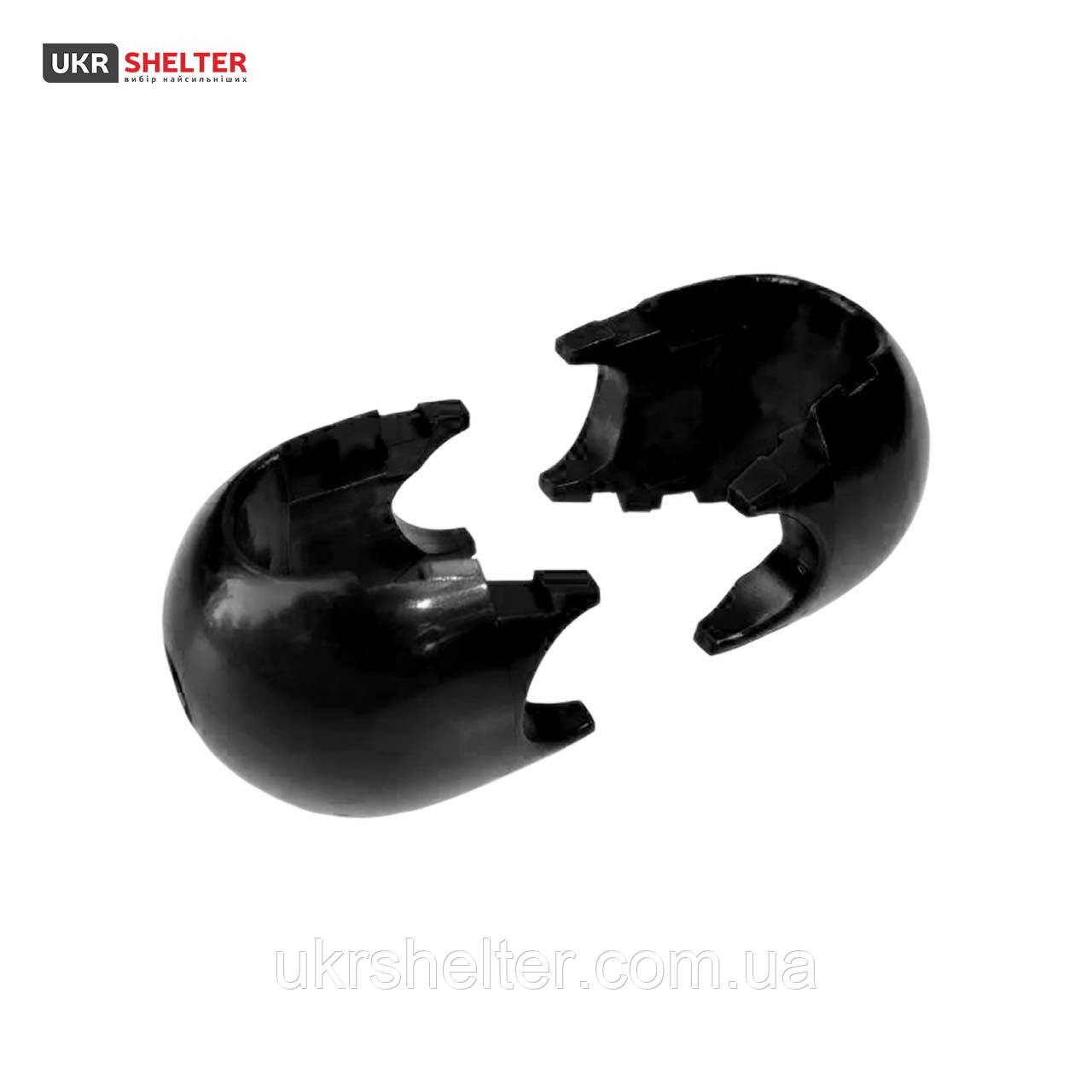 Крос-коннектор пластиковий  для каната 16 мм чорний, розбірний