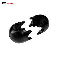 Крос-коннектор пластиковий для каната 16 мм чорний, розбірний