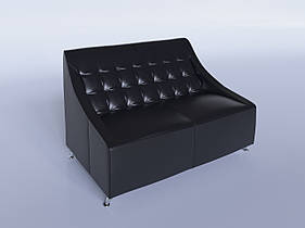 Офісний диван "Поліс" чорний ТМ Sentenzo