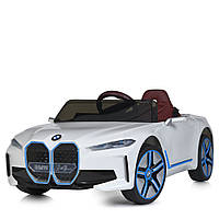 Детский электромобиль BMW I4 с музыкой и светом фар Ramiz Электромобиль Ramiz JE1009EBLR-1(4WD) Белый