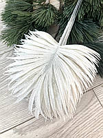 Декоративна пальмова гілочка ( біла , упаковка 10штук , 33 см ), фото 2
