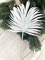 Декоративна пальмова гілочка ( біла , упаковка 10штук , 33 см ), фото 7