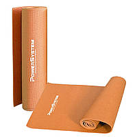 Коврик для йоги и фитнеса Power System PS-4014 PVC Fitness-Yoga Mat Orange (173x61x0.6)