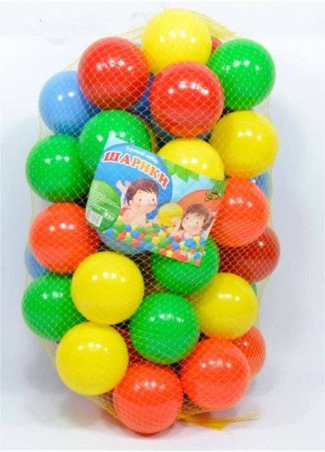 Кульки м'які для сухих басейнів "M-TOYS" 80мм, 50шт., фото 1
