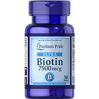 Биотин Puritan's Pride Biotin 7500 mcg 50 Tabs PTP-18545 BB, код: 7518796