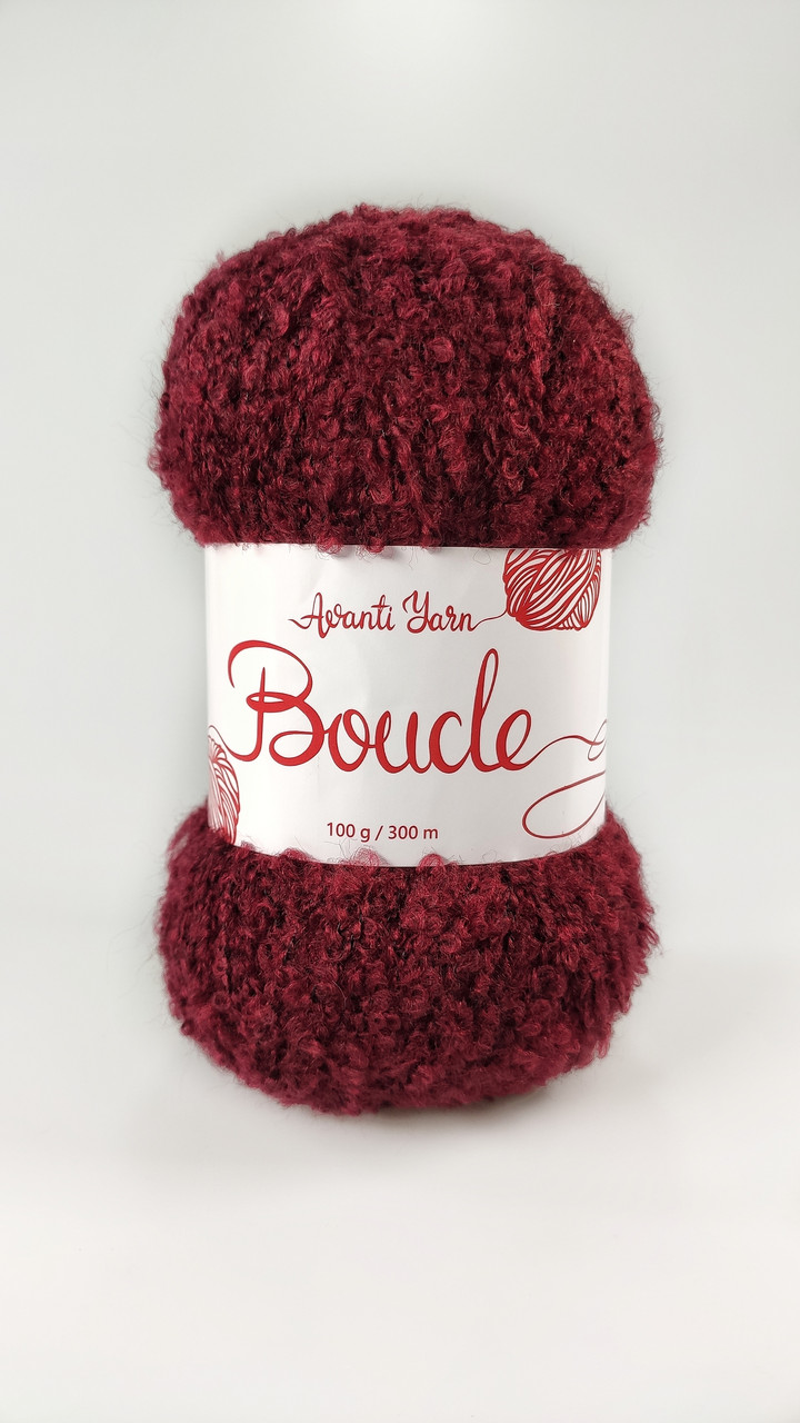Пряжа Букле 64 бордовий, фото 1