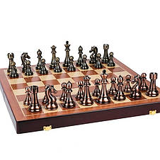Шахи Royal Chess 39 х 39 см, з дерев'яною шаховою дошкою та металевими шахами, фото 3