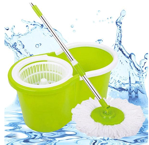Комплект для прибирання Турбо швабра з відром Spin MOP 360, зелений, фото 1