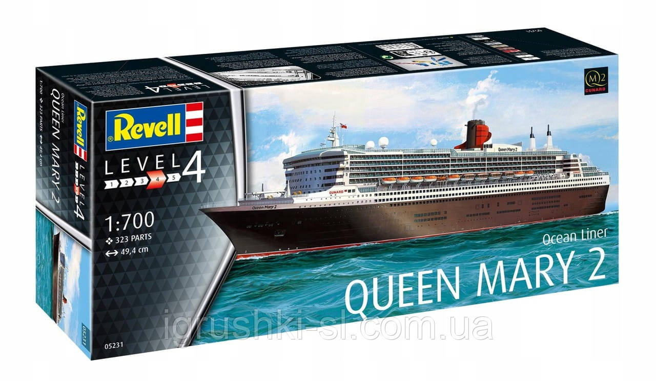 Збірна модель (1:700) Пасажирський корабель Queen Mary 2