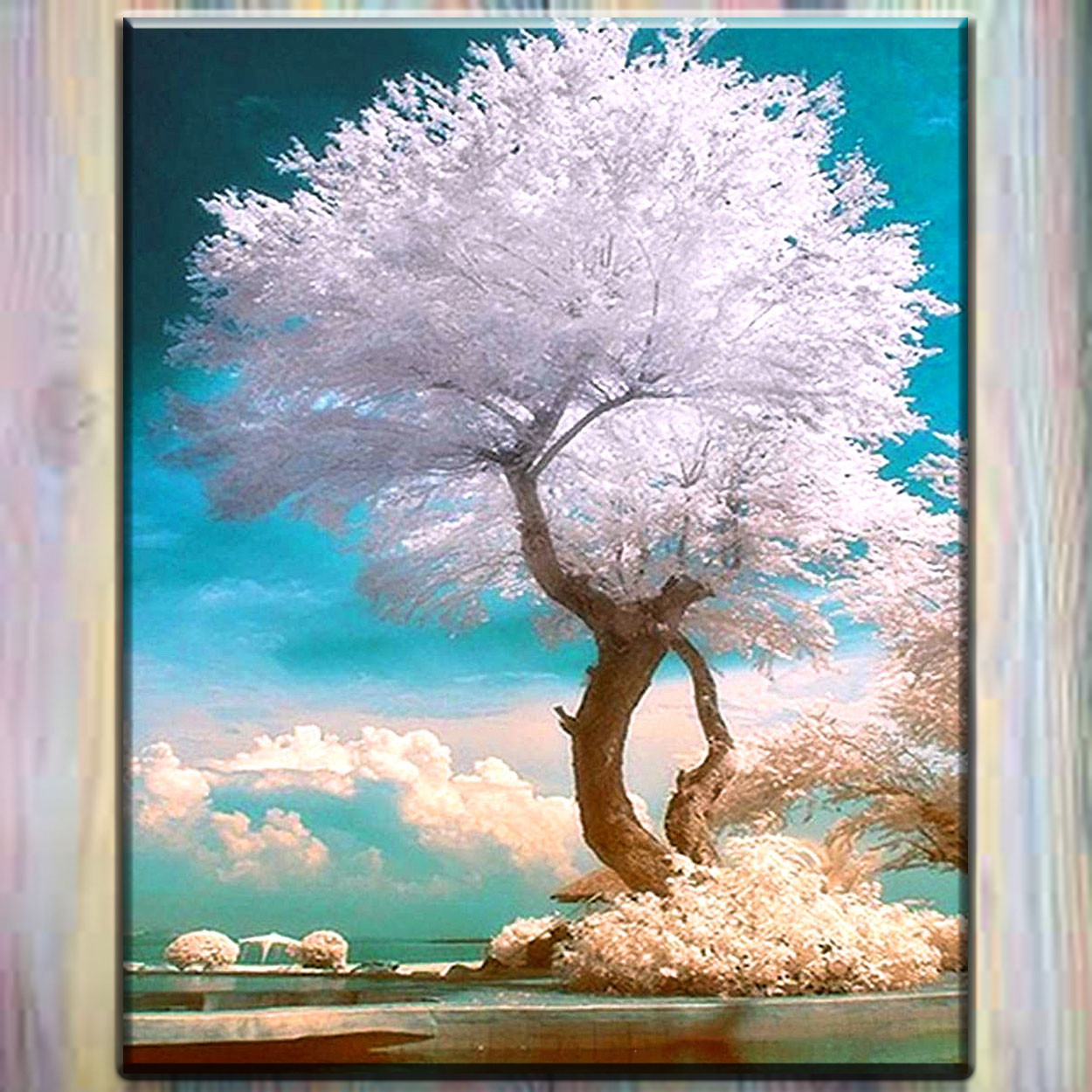 Алмазна мозаїка на підрамнику Пейзаж "Дерево життя" 40*50 см My-Art TN1026