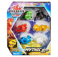 Bakugan Evolutions, Mythic Battle Pack Набор Бакуган Драгоноид Trox, Dragonoid, Nillious, Hydorous, Pharol and