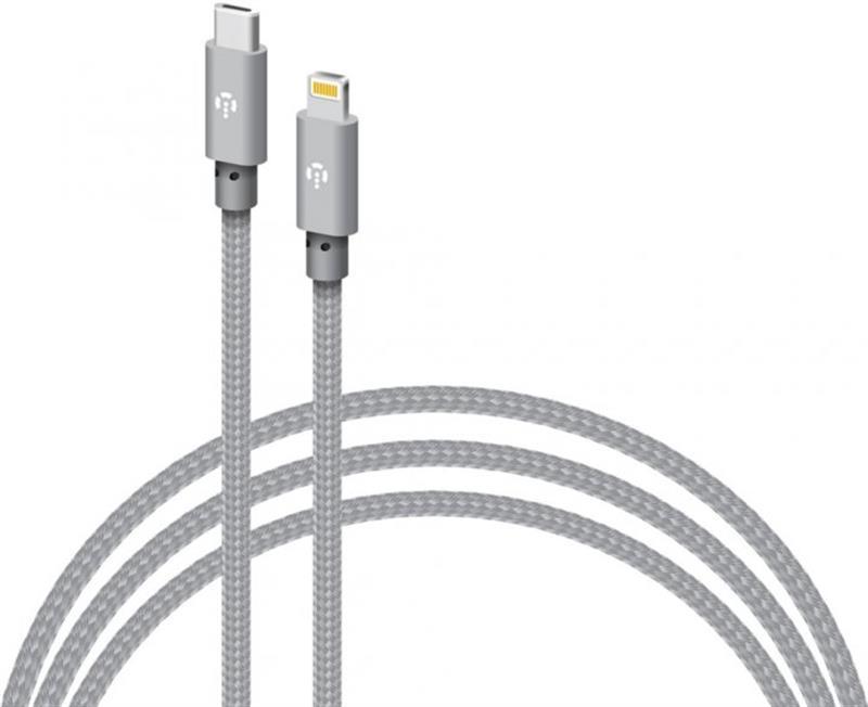 Кабель Intaleo CBGNYTL1 USB Type-C — Lightning (M/M), 30 W, 1 м, Grey (1283126559587)