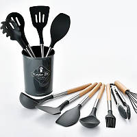 Набор кухонных принадлежностей Kitchen Set 12 предметов Zepline Черный