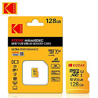 Карта пам'яті MicroSD Kodak 128Gb U3 UHS-L V30 A1 Class 10 Memory Card MicroSDXC (Up to 100MB/s)