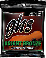Струны для акустической гитары 6 шт GHS BB40M Bright Bronze Medium Acoustic Guitar Strings 13 TR, код: 2656706