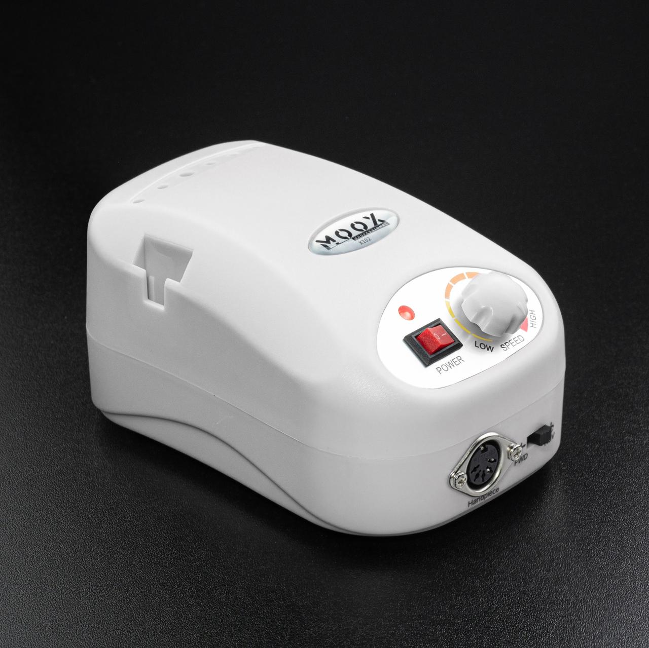 Білий професійний фрезер Мокс X102 на 65 Вт. - 45000 об./хв. для манікюру та педикюру, фото 1