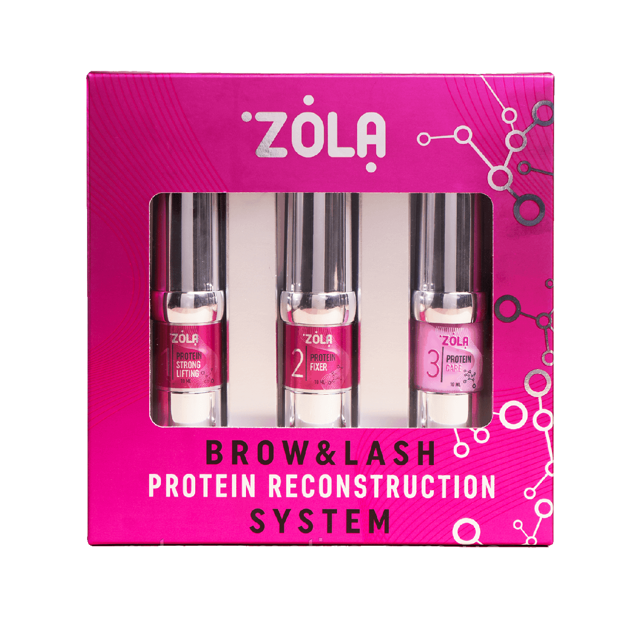 ZOLA BROW&LASH Protein Reconstruction System (3 склади) набір для ламінування брів і вій [3 в 1]