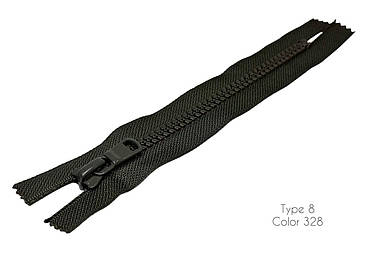 Тракторна косий зуб Темний Хакі 18см Тип8 з одним бігунком пластикова кишенькова