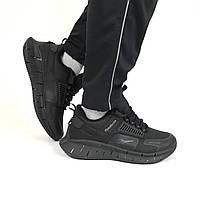 Кроссовки еврозима мужские термо черные Reebok ZIG Kinetica. Обувь мужская на зиму черная Рибок Зик Кинетик