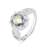 Серебряное кольцо SilverBreeze с мистик топазом 0.913ct (2100096) 18.5 TR, код: 8023794