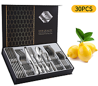 Набор столовых приборов "Spring full set silver" 30шт. Серебро на 6 персон.