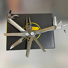 Мультиніструмент Leatherman WAVE+ Stainless Steel, нейлоновий чохол, карт. коробка, 18 інструментів, Сріблястий
