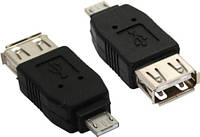 Перехідник гніздо USB A-штекер micro USB