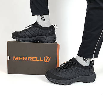 Кросівки термоспортивні чоловічі чорні Merrell Ice Cup. Зручне зимове взуття на кожен день Мерелл Айс Кап
