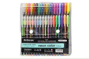 Набір ручок гелевих 36 кольорів ООПТ неонові