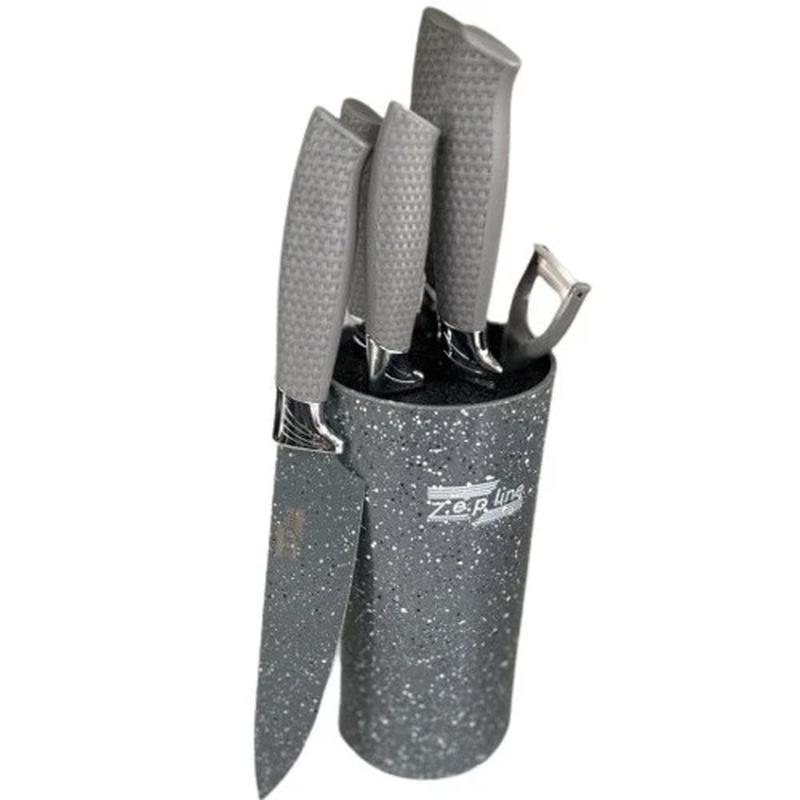 Набір кухонних ножів із підставкою Zepline ZP-046, фото 1