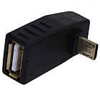 Перехідник гніздо USB A-штекер micro USB, кутовий