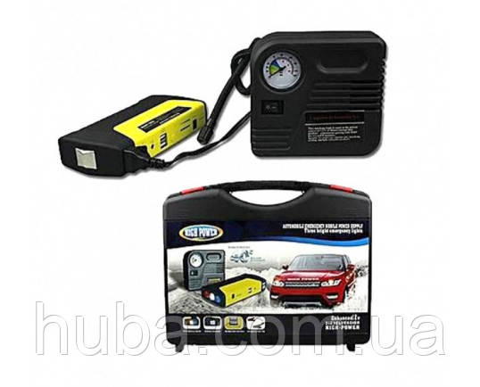 Пристрій для запуску акумулятора пускозарядний JUMPSTARTER TM15 PUMP 50800 мА·год + компресор.