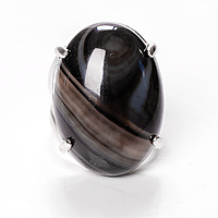 Агат срібна каблучка 25*18 мм, 2127КА