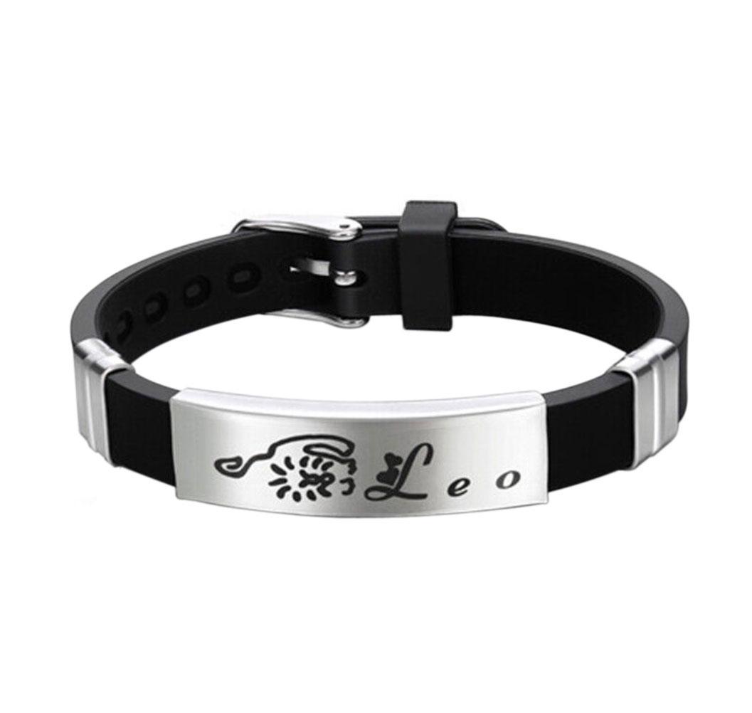 Силіконовий браслет Primo Zodiac - Leo (Лев) - Black, фото 1