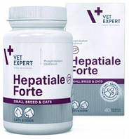 Вітаміни Гепатіале Форте Forte Small Vetexpert для відновлення печінки в собак дрібних порід і кішок, 40 капсул