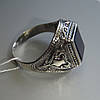 Срібний чоловічий перстень з оніксом, 7 грам, фото 3
