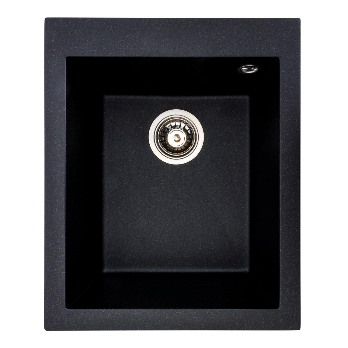 Гранитная Мойка для Кухни Platinum 4150 SOKIL Матовая, Черный Металлик ...