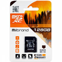 Карта Пам'яті Mibrand MicroSDXC 128gb UHS-1 U3 10 Class + Adapter
