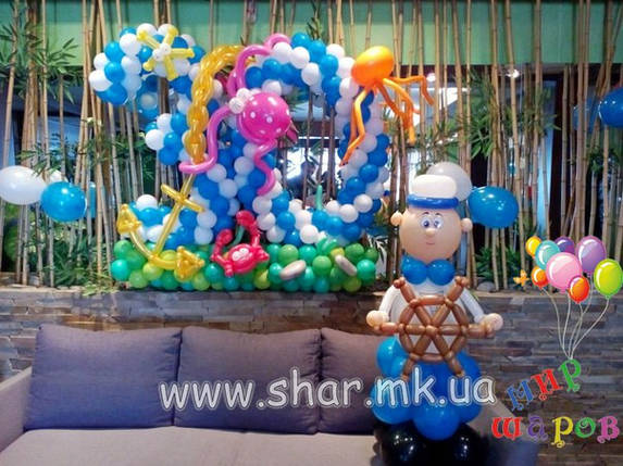 Морська цифра з повітряних кульок + моряк, фото 1