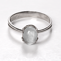 Аквамарин серебряное кольцо, 2129КЛ