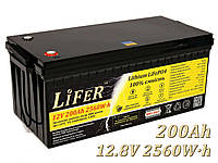 Литиевый Аккумулятор LiFeR 12V 200Ah 2560W·h LiFePO4. Тяговый аккумулятор для инвертора