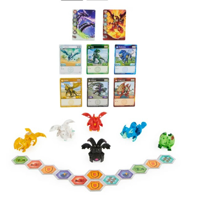 Bakugan Evolutions, Mythic Battle Pack Набор Бакуган Драгоноид Trox, Dragonoid, Nillious, Hydorous, Pharol and - фото 4 - id-p1959020506