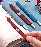 Ручка гелева з лінійкою "Звірятка", кольорові чорнила, фото 4