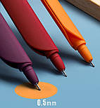 Ручка гелева з лінійкою "Звірятка", кольорові чорнила, фото 8